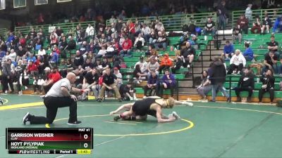 126 lbs Champ. Round 2 - Garrison Weisner, Clay vs Hoyt Pylypiak, Highland (medina)