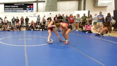 53 lbs Rr Rnd 1 - Hadley Heaster, Lady Warriors United - W vs Brielynn Breitenstein, Charlies Angels- W