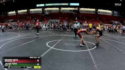 92 lbs Quarterfinal - Jacob Puma, DWA vs Braden Beck, Empyre WC