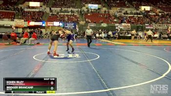 AA - 182 lbs Cons. Round 2 - Kohen Riley, Flathead (Kalispell) vs Bridger Brancamp, Butte