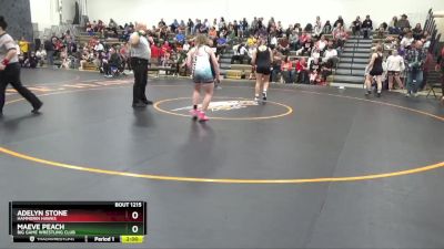 J-6 lbs Quarterfinal - Maeve Peach, Big Game Wrestling Club vs Adelyn Stone, Hammerin Hawks