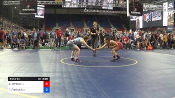 132 lbs Rnd Of 64 - Athena Willden, California vs Taylor Fierbach, North Dakota