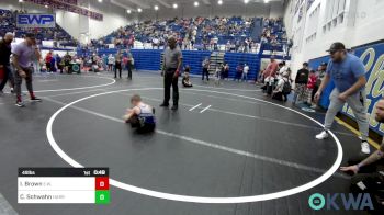 49 lbs Semifinal - Isaiah Brown, Elgin Wrestling vs Christian Schwahn, Harrah Little League Wrestling