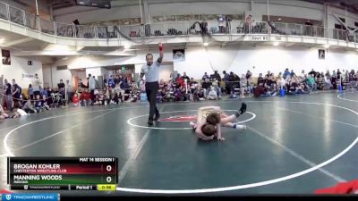 70 lbs Cons. Round 4 - Manning Woods, Indiana vs Brogan Kohler, Chesterton Wrestling Club