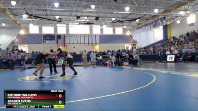 285 lbs Cons. Round 2 - Antonio Williams, Mendenhall High School vs Braden Evans, Oak Grove HS