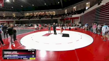 110 lbs Round 1 - Hannah Lopez, Lions Wrestling Academy vs Azariah Lowry, Edmond North High School Wrestling