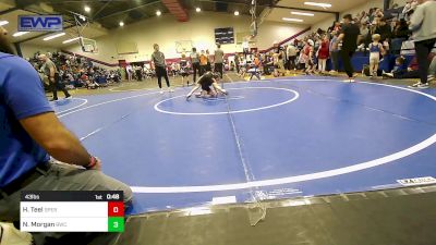 43 lbs Consi Of 4 - Hudson Teel, Sperry Wrestling Club vs Noah Morgan, Berryhill Wrestling Club