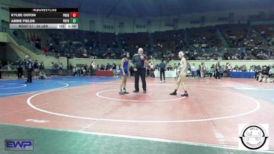 88 lbs Quarterfinal - Kylee Ooton, Prodigy Elite Wrestling vs Abbie Fields, Pryor Tigers Wrestling