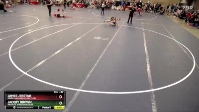 87 lbs Cons. Round 4 - Jacoby Brown, MN Elite Wrestling Club vs James Jerstad, Prior Lake Wrestling Club