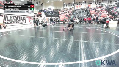 62-67 lbs Rr Rnd 2 - Adley Cunningham, Bartlesville Wrestling Club vs Emyle Thompson, HURRICANE WRESTLING ACADEMY