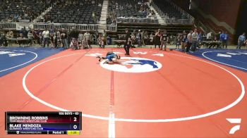 63 lbs Champ. Round 2 - Browning Robbins, Team Braves Wrestling Club vs Blake Mendoza, Glenrock Wrestling Club