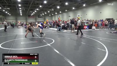 100 lbs Quarterfinal - Elizabeth Pendergrass, Ark City vs Annalis Vaca, Cougar Kids Wrestling Club