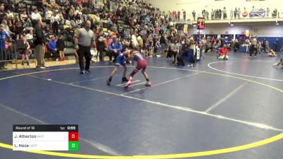 62 lbs Round Of 16 - Jase Atherton, Mifflin County vs Levi Noce, Jefferson Morgan