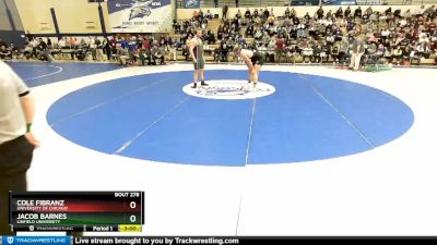 285 lbs Cons. Semi - Jacob Barnes, Linfield University vs Cole Fibranz, University Of Chicago