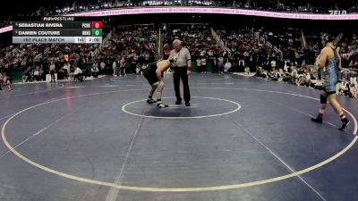 4A 285 lbs 1st Place Match - Damien Couture, Hickory Ridge High School vs Sebastian Rivera, Panther Creek