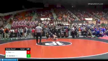 106 lbs Champ. Round 1 - Keith Sanders, Independence vs Elijah Foy, Augusta