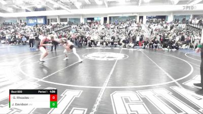 144 lbs Quarterfinal - Jayden Davidson, Union vs Griffin Rhoades, Uintah