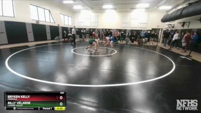 157 lbs Cons. Round 1 - Billy Velarde, Lander Valley vs Bryken Kelly, Pinedale