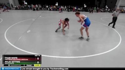 120 lbs Cons. Round 3 - Tyler White, Lake Gibson High School Wrestling vs Myles Kettwig, South Dakota