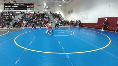 144 lbs Champ. Round 2 - Michael Bernal, Worland vs Caide Peak, Natrona County