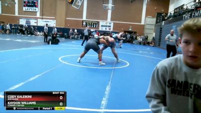 285 lbs Semifinal - Kaydon Williams, Corner Canyon vs Cody Kaleikini, Box Elder