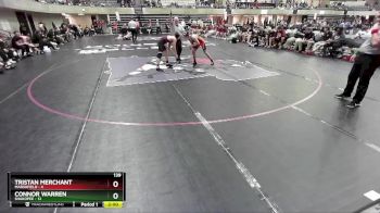 139 lbs Quarterfinals (8 Team) - Connor Warren, Shakopee vs Tristan Merchant, Marshfield