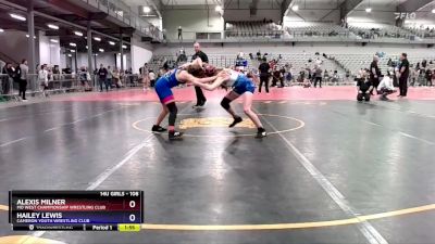 108 lbs Round 5 - Alexis Milner, MO West Championship Wrestling Club vs Hailey Lewis, Cameron Youth Wrestling Club