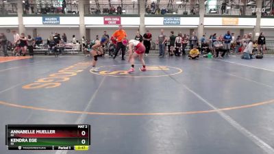 99-106 lbs Round 5 - Kendra Ege, ISI vs Annabelle Mueller, ISI