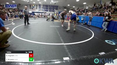 140 lbs Consolation - Stephen Korbin Ingram, Lone Grove Takedown Club vs Tyler Bryson, Harrah Little League Wrestling