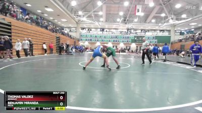 285 lbs Quarterfinal - Thomas Valdez, Brawley vs Benjamin Miranda, Helix