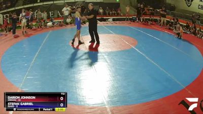 112 lbs Round 1 (8 Team) - Darion Johnson, Oregon vs Stefan Gabriel, Idaho