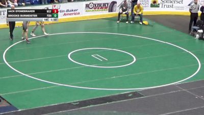 124 lbs Quarterfinal - Jack Stonebraker, West Allegheny vs Brooks Burmeister, Penn Trafford