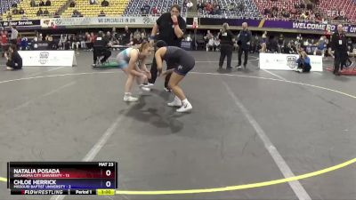 124 lbs Placement (4 Team) - Chloe Herrick, Missouri Baptist University vs Natalia Posada, Oklahoma City University