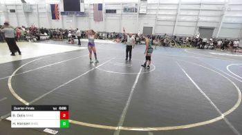 123 lbs Quarterfinal - Bryleigh Delis, Ranger Wrestling vs Hunter Hansen, Shootbox WC