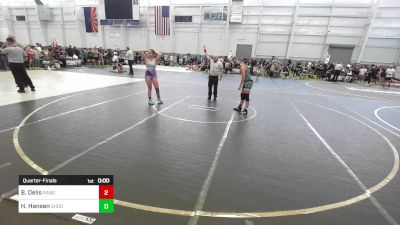 123 lbs Quarterfinal - Bryleigh Delis, Ranger Wrestling vs Hunter Hansen, Shootbox WC