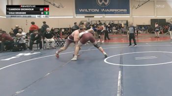 215 lbs Quarterfinal - Cameron Gronholm, East Lyme/Norwich Tech vs Cole Krueger, Bristol Central