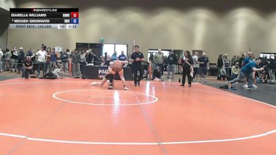140 lbs Cons. Sub-semis - Isabella Williams, Red Rose Wrestling Club vs Nevaeh Grunhuvd, Diehard Wrestling Club