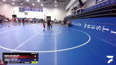 40-43 lbs Round 1 - Sofia Reynolds, Windy City Wrestlers vs Presli Felton, Glenrock Wrestling Club