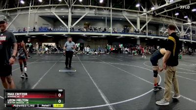 100 lbs Finals (2 Team) - Leon Melton, Buxton Squeeze vs Max Critzer, Rangers WC