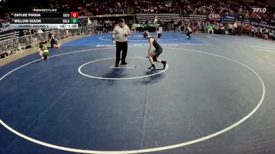 G 100 lbs Champ. Round 1 - Zaylee Fuqua, Rayne Girls vs Willow Dixon, Walker Girls