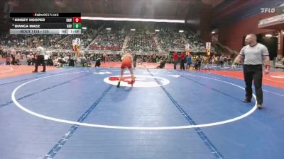 120 lbs Quarterfinal - Kinsey Hooper, Rawlins vs Bianca Maez, Green River