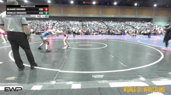 100 lbs Semifinal - Sloane Kruger, THURSTON COUNTY WRESTLING CLUB vs Giselle Urquizo, Atwater Wrestling