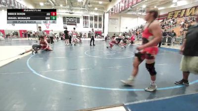 126 lbs 3rd Place Match - Reece Dixon, Arbor View vs Israel Morales, Pounders WC