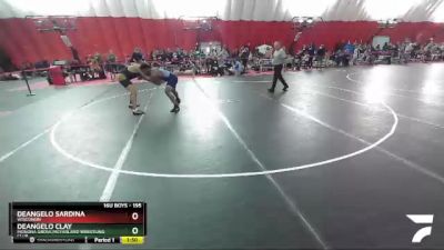 195 lbs Quarterfinal - Deangelo Sardina, Wisconsin vs Deangelo Clay, Monona Grove/McFarland Wrestling Club