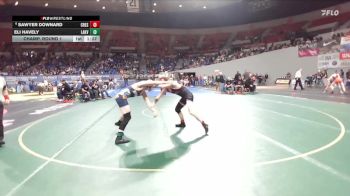 3A Boys 138 lbs Champ. Round 1 - Sawyer Downard, Creswell Boys vs Eli Havely, Lakeview Boys