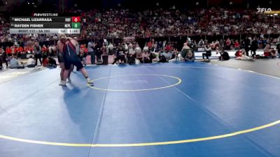 3A 285 lbs Champ. Round 1 - Michael Lizarraga, Firth vs Rayden Fisher, New Plymouth