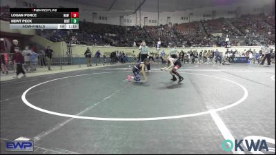 61 lbs Semifinal - Logan Ponce, Raw Wrestling Club vs Newt Peck, Hinton Takedown Club