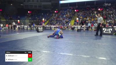 80 lbs Round Of 32 - Adric Oldham, Bedford vs Dillon WIlson, Sharpsville