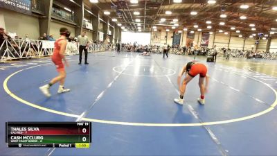 80 lbs Rd# 6- 9:00am Saturday Final Pool - Thales Silva, Cali Red vs CASH MCCLURG, West Coast Riders