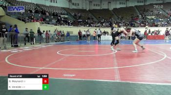 130 lbs Round Of 32 - Baylin Maynard, Sand Springs HS vs Kinley Vereide, Vinita Jr. High